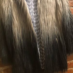 Unreal fur ombré faux fur jacket